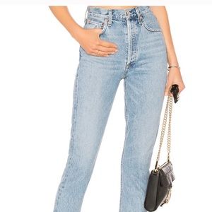 AGOLDE Riley high rise straight crop size 26 jeans